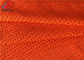 Bright Orange 100 Polyester Mesh Fabric , Reflective Safety Material For Police Uniform